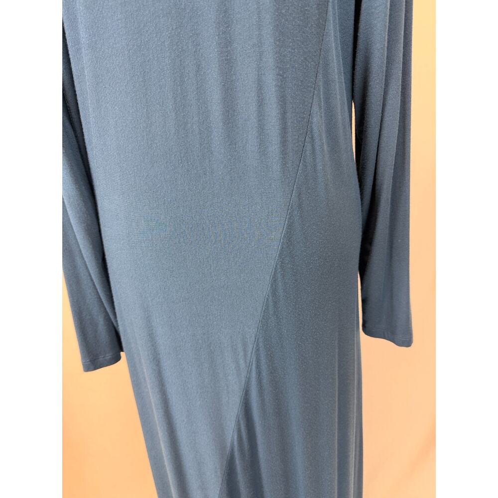 COMFY USA Navy Blue Long Sleeve Maxi Dress MODAL Womens XL #50177 - Picture 7 of 8